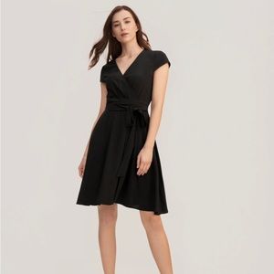 Lily Silk Figure-Flattering Black silk dress size 20